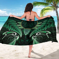 Aotearoa Pounamu Niho Sarong Silver Fern Mix Maori Pattern - Green LT14 - Polynesian Pride