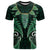 Aotearoa Pounamu Niho T Shirt Silver Fern Mix Maori Pattern - Green