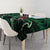 Aotearoa Pounamu Niho Tablecloth Silver Fern Mix Maori Pattern - Green