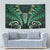 Aotearoa Pounamu Niho Tapestry Silver Fern Mix Maori Pattern - Green