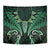 Aotearoa Pounamu Niho Tapestry Silver Fern Mix Maori Pattern - Green