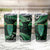 Aotearoa Pounamu Niho Tumbler Cup Silver Fern Mix Maori Pattern - Green