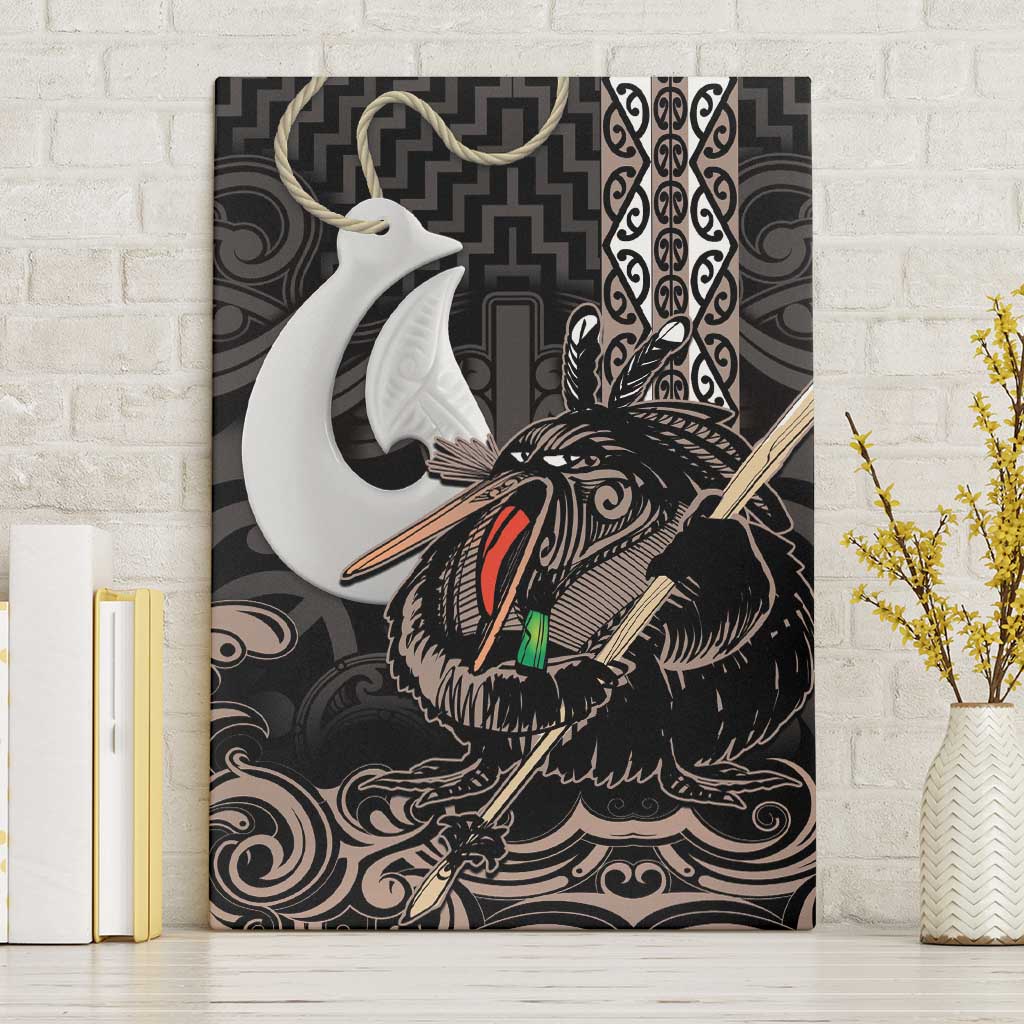 Aotearoa Hei Matau Canvas Wall Art Haka Kiwi Mix Maori Mangopare