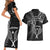 New Zealand Tiki Tennis Couples Matching Short Sleeve Bodycon Dress and Hawaiian Shirt 2024 Aotearoa Tenehi Maori Silver Fern - Black LT14 - Polynesian Pride