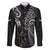 New Zealand Tiki Tennis Family Matching Puletasi and Hawaiian Shirt 2024 Aotearoa Tenehi Maori Silver Fern - Black LT14 Dad's Shirt - Long Sleeve Black - Polynesian Pride