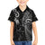 New Zealand Tiki Tennis Family Matching Short Sleeve Bodycon Dress and Hawaiian Shirt 2024 Aotearoa Tenehi Maori Silver Fern - Black LT14 Son's Shirt Black - Polynesian Pride