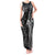 New Zealand Tiki Tennis Tank Maxi Dress 2024 Aotearoa Tenehi Maori Silver Fern - Black LT14 Women Black - Polynesian Pride