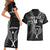 Custom New Zealand Tiki Tennis Couples Matching Short Sleeve Bodycon Dress and Hawaiian Shirt 2024 Aotearoa Tenehi Maori Silver Fern - Black LT14 - Polynesian Pride