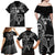 Custom New Zealand Tiki Tennis Family Matching Off Shoulder Maxi Dress and Hawaiian Shirt 2024 Aotearoa Tenehi Maori Silver Fern - Black LT14 - Polynesian Pride