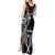 Custom New Zealand Tiki Tennis Tank Maxi Dress 2024 Aotearoa Tenehi Maori Silver Fern - Black LT14 - Polynesian Pride