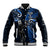 New Zealand Tiki Tennis Baseball Jacket 2024 Aotearoa Tenehi Maori Silver Fern - Blue LT14 Unisex Blue - Polynesian Pride