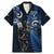 New Zealand Tiki Tennis Family Matching Mermaid Dress and Hawaiian Shirt 2024 Aotearoa Tenehi Maori Silver Fern - Blue LT14 Dad's Shirt - Short Sleeve Blue - Polynesian Pride