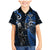 New Zealand Tiki Tennis Family Matching Mermaid Dress and Hawaiian Shirt 2024 Aotearoa Tenehi Maori Silver Fern - Blue LT14 Son's Shirt Blue - Polynesian Pride