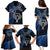 New Zealand Tiki Tennis Family Matching Puletasi and Hawaiian Shirt 2024 Aotearoa Tenehi Maori Silver Fern - Blue LT14 - Polynesian Pride