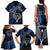 New Zealand Tiki Tennis Family Matching Tank Maxi Dress and Hawaiian Shirt 2024 Aotearoa Tenehi Maori Silver Fern - Blue LT14 - Polynesian Pride