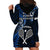 New Zealand Tiki Tennis Hoodie Dress 2024 Aotearoa Tenehi Maori Silver Fern - Blue LT14 - Polynesian Pride