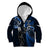 New Zealand Tiki Tennis Kid Hoodie 2024 Aotearoa Tenehi Maori Silver Fern - Blue LT14 Zip Hoodie Blue - Polynesian Pride