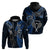 New Zealand Tiki Tennis Zip Hoodie 2024 Aotearoa Tenehi Maori Silver Fern - Blue LT14 - Polynesian Pride