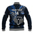 Custom New Zealand Tiki Tennis Baseball Jacket 2024 Aotearoa Tenehi Maori Silver Fern - Blue LT14 - Polynesian Pride