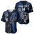 Custom New Zealand Tiki Tennis Baseball Jersey 2024 Aotearoa Tenehi Maori Silver Fern - Blue LT14 - Polynesian Pride