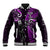 New Zealand Tiki Tennis Baseball Jacket 2024 Aotearoa Tenehi Maori Silver Fern - Purple LT14 Unisex Purple - Polynesian Pride