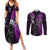 New Zealand Tiki Tennis Couples Matching Summer Maxi Dress and Long Sleeve Button Shirt 2024 Aotearoa Tenehi Maori Silver Fern - Purple LT14 Purple - Polynesian Pride