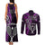 New Zealand Tiki Tennis Couples Matching Tank Maxi Dress and Long Sleeve Button Shirt 2024 Aotearoa Tenehi Maori Silver Fern - Purple LT14 - Polynesian Pride