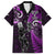 New Zealand Tiki Tennis Family Matching Long Sleeve Bodycon Dress and Hawaiian Shirt 2024 Aotearoa Tenehi Maori Silver Fern - Purple LT14 Dad's Shirt - Short Sleeve Purple - Polynesian Pride