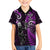 New Zealand Tiki Tennis Family Matching Long Sleeve Bodycon Dress and Hawaiian Shirt 2024 Aotearoa Tenehi Maori Silver Fern - Purple LT14 Son's Shirt Purple - Polynesian Pride