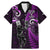 New Zealand Tiki Tennis Family Matching Mermaid Dress and Hawaiian Shirt 2024 Aotearoa Tenehi Maori Silver Fern - Purple LT14 Dad's Shirt - Short Sleeve Purple - Polynesian Pride