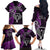 New Zealand Tiki Tennis Family Matching Off Shoulder Long Sleeve Dress and Hawaiian Shirt 2024 Aotearoa Tenehi Maori Silver Fern - Purple LT14 - Polynesian Pride