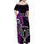 New Zealand Tiki Tennis Family Matching Off Shoulder Maxi Dress and Hawaiian Shirt 2024 Aotearoa Tenehi Maori Silver Fern - Purple LT14 - Polynesian Pride