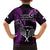 New Zealand Tiki Tennis Family Matching Short Sleeve Bodycon Dress and Hawaiian Shirt 2024 Aotearoa Tenehi Maori Silver Fern - Purple LT14 - Polynesian Pride