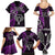 New Zealand Tiki Tennis Family Matching Summer Maxi Dress and Hawaiian Shirt 2024 Aotearoa Tenehi Maori Silver Fern - Purple LT14 - Polynesian Pride