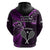 New Zealand Tiki Tennis Hoodie 2024 Aotearoa Tenehi Maori Silver Fern - Purple LT14 - Polynesian Pride