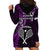 New Zealand Tiki Tennis Hoodie Dress 2024 Aotearoa Tenehi Maori Silver Fern - Purple LT14 - Polynesian Pride