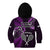 New Zealand Tiki Tennis Kid Hoodie 2024 Aotearoa Tenehi Maori Silver Fern - Purple LT14 - Polynesian Pride