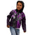 New Zealand Tiki Tennis Kid Hoodie 2024 Aotearoa Tenehi Maori Silver Fern - Purple LT14 - Polynesian Pride