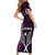 New Zealand Tiki Tennis Short Sleeve Bodycon Dress 2024 Aotearoa Tenehi Maori Silver Fern - Purple LT14 - Polynesian Pride