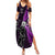 New Zealand Tiki Tennis Summer Maxi Dress 2024 Aotearoa Tenehi Maori Silver Fern - Purple LT14 Women Purple - Polynesian Pride