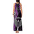 New Zealand Tiki Tennis Tank Maxi Dress 2024 Aotearoa Tenehi Maori Silver Fern - Purple LT14 - Polynesian Pride