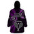 New Zealand Tiki Tennis Wearable Blanket Hoodie 2024 Aotearoa Tenehi Maori Silver Fern - Purple LT14 - Polynesian Pride