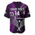 Custom New Zealand Tiki Tennis Baseball Jersey 2024 Aotearoa Tenehi Maori Silver Fern - Purple LT14 - Polynesian Pride