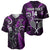 Custom New Zealand Tiki Tennis Baseball Jersey 2024 Aotearoa Tenehi Maori Silver Fern - Purple LT14 - Polynesian Pride