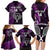 Custom New Zealand Tiki Tennis Family Matching Long Sleeve Bodycon Dress and Hawaiian Shirt 2024 Aotearoa Tenehi Maori Silver Fern - Purple LT14 - Polynesian Pride