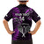 Custom New Zealand Tiki Tennis Family Matching Mermaid Dress and Hawaiian Shirt 2024 Aotearoa Tenehi Maori Silver Fern - Purple LT14 - Polynesian Pride