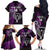 Custom New Zealand Tiki Tennis Family Matching Off Shoulder Long Sleeve Dress and Hawaiian Shirt 2024 Aotearoa Tenehi Maori Silver Fern - Purple LT14 - Polynesian Pride