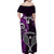 Custom New Zealand Tiki Tennis Family Matching Off Shoulder Maxi Dress and Hawaiian Shirt 2024 Aotearoa Tenehi Maori Silver Fern - Purple LT14 - Polynesian Pride