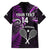 Custom New Zealand Tiki Tennis Family Matching Puletasi and Hawaiian Shirt 2024 Aotearoa Tenehi Maori Silver Fern - Purple LT14 - Polynesian Pride