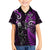 Custom New Zealand Tiki Tennis Family Matching Short Sleeve Bodycon Dress and Hawaiian Shirt 2024 Aotearoa Tenehi Maori Silver Fern - Purple LT14 Son's Shirt Purple - Polynesian Pride